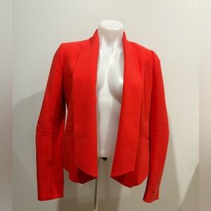 Calvin Klein Bold Red Open Front Blazer